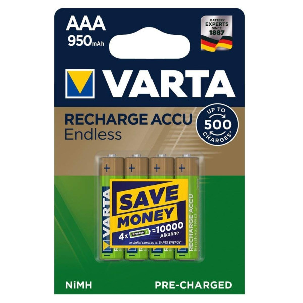 Аккумулятор VARTA RECHARGEABLE ACCU ENDLESS AAA 950mAh BLI 4 NI-MH